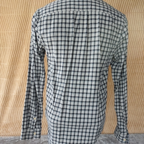 Lucky Brand "Slim Fit" Gingham. Gray, Long Sleeve, Dress Shirt, EUC - Picture 7 of 11